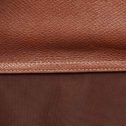 Longchamp Brown Printed Nylon and Leather Vietnam Le Pliage Tote