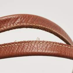 Longchamp Brown Printed Nylon and Leather Vietnam Le Pliage Tote
