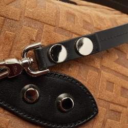 Longchamp Black/Tan Suede La Voyageuse Vertical Tote