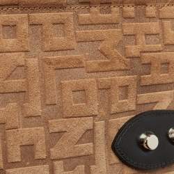 Longchamp Black/Tan Suede La Voyageuse Vertical Tote