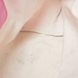 Pre Owned Longchamp Brown/Pink Nylon Medium Le Pliage Tote