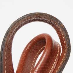 Pre Owned Longchamp Brown/Pink Nylon Medium Le Pliage Tote