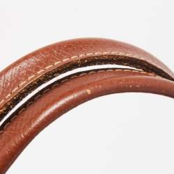 Pre Owned Longchamp Brown/Pink Nylon Medium Le Pliage Tote