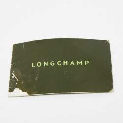 Pre Owned Longchamp Brown/Beige Quilted Print Canvas and Leather Crossbody Bag