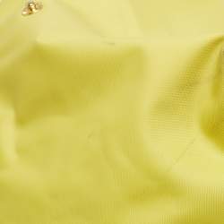 Pre Owned Longchamp Brown/Yellow Nylon Medium Le Pliage Tote