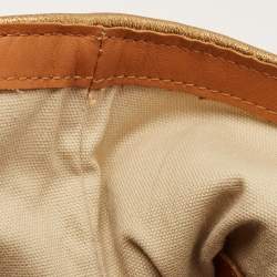 Longchamp Brown/Bronze Quilted Embossed Leather Large LM Cuir Tote