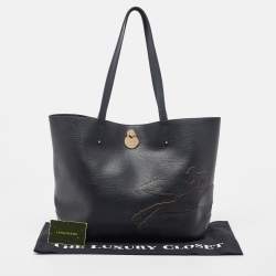 Longchamp Midnight Blue Leather Shop It Tote