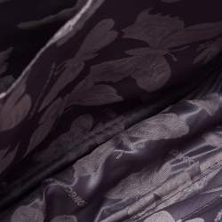 Pre Owned Longchamp Brown Glaze Croc Embossed Leather Roseau Tote