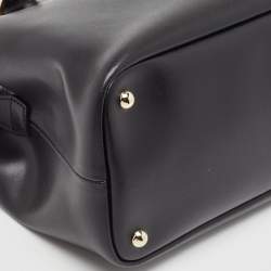 Pre Owned Longchamp Black Leather Honore Tote