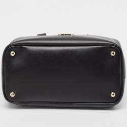 Pre Owned Longchamp Black Leather Honore Tote