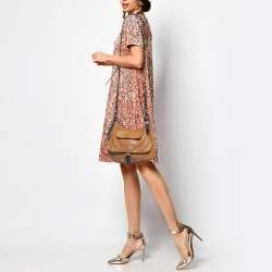Pre Owned Longchamp Brown Leather Balzane Crossbody Bag