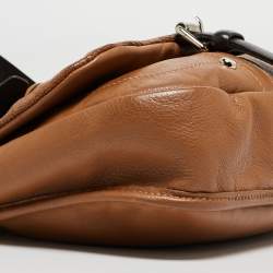 Pre Owned Longchamp Brown Leather Balzane Crossbody Bag