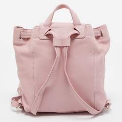 Pre Owned Longchamp Pink Leather Le Pliage Backpack