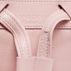 Pre Owned Longchamp Pink Leather Le Pliage Backpack