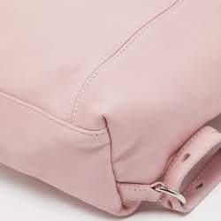 Pre Owned Longchamp Pink Leather Le Pliage Backpack