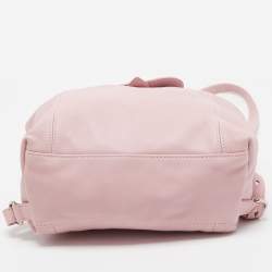 Pre Owned Longchamp Pink Leather Le Pliage Backpack