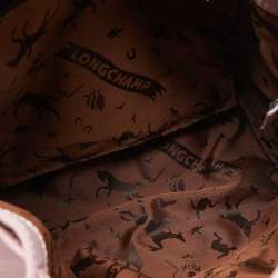 Pre Owned Longchamp Pink Leather Le Pliage Backpack