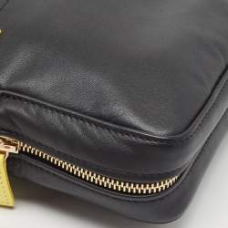 Pre Owned Longchamp Black Leather Crossbody Bag
