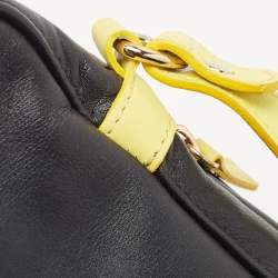 Pre Owned Longchamp Black Leather Crossbody Bag