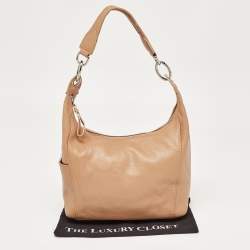 Pre Owned Longchamp Brown Faux Leather Le Foulonne Hobo