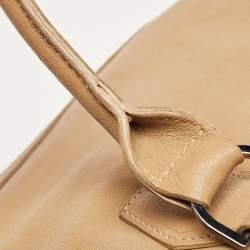 Pre Owned Longchamp Tan Leather Legende Satchel