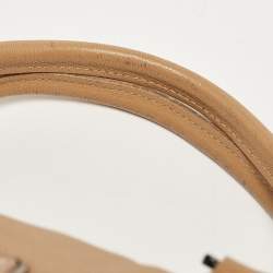 Pre Owned Longchamp Tan Leather Legende Satchel