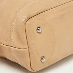 Pre Owned Longchamp Tan Leather Legende Satchel