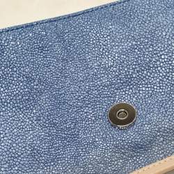 Longchamp Multicolor Stingray and Croc Effect Leather Shoulder Bag