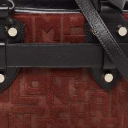 Pre Owned Longchamp Black/Brown Leather and Suede La Voyageuse Tote