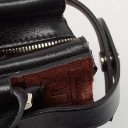 Pre Owned Longchamp Black/Brown Leather and Suede La Voyageuse Tote