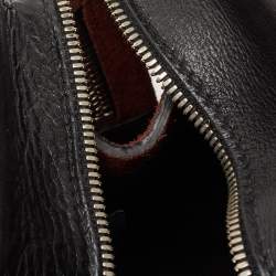 Pre Owned Longchamp Black/Brown Leather and Suede La Voyageuse Tote