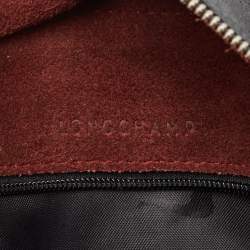 Pre Owned Longchamp Black/Brown Leather and Suede La Voyageuse Tote