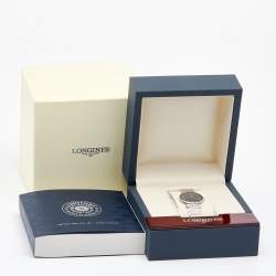 Pre Owned Longines Sunray Blue Stainless Steel Diamond La Grande Classique De Longines L4.512.4.97.6 Women's Wristwatch 29 mm