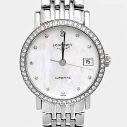 Longines Mother Of Pearl Diamond Stainless Steel Elegant L4.309.0.876 Women's Wristwatch 25 mm