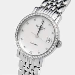 Longines Mother Of Pearl Diamond Stainless Steel Elegant L4.309.0.876 Women's Wristwatch 25 mm