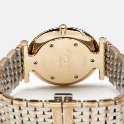 Pre Owned Longines Green Diamond Two-Tone Stainless Steel Grande Classique L4.512.08.7 Women's Wristwatch 29 mm