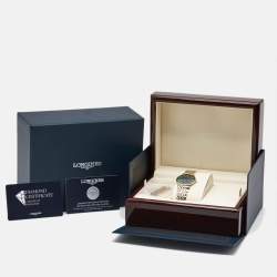 Pre Owned Longines Green Diamond Two-Tone Stainless Steel Grande Classique L4.512.08.7 Women's Wristwatch 29 mm