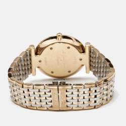 Pre Owned Longines Green Diamond Two-Tone Stainless Steel Grande Classique L4.512.08.7 Women's Wristwatch 29 mm