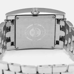 Pre Owned Longines White Stainless Steel Diamond DolceVita L5.503.0 Women's Wristwatch 24 mm