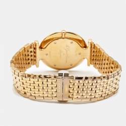 Pre Owned Longines White Dial Gold PVD Coated Stainless Steel La Grande Classique De Longines L47091918 Unisex Wristwatch 33 mm