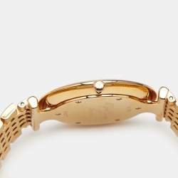Pre Owned Longines White Dial Gold PVD Coated Stainless Steel La Grande Classique De Longines L47091918 Unisex Wristwatch 33 mm