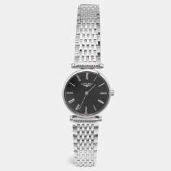 مملوكة مسبقًا Longines La Grande Classique De Longines L4.209.4.51.6 Black Dial Stainless Steel Women's Wristwatch 24 mm