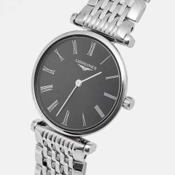 Pre Owned ساعة يد نسائية لونجين لا جراند كلاسيك دي لونجين L4.209.4.51.6 ستانلس ستيل ميناء أسود 24 مم