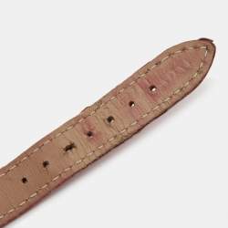 مملوكة مسبقًا Longines DolceVita L5.255.4.71.5 Silver "Flinqué" Dial Stainless Steel Alligator Leather Women's Wristwatch 20.80 mm