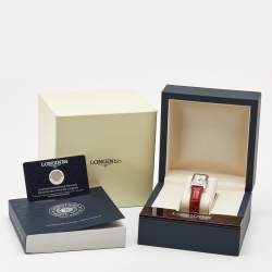 مملوكة مسبقًا Longines DolceVita L5.255.4.71.5 Silver "Flinqué" Dial Stainless Steel Alligator Leather Women's Wristwatch 20.80 mm