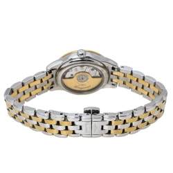 Pre Owned Longines White Two-Tone Stainless Steel Flagship L4.274.3 Women's Wristwatch 26 mm