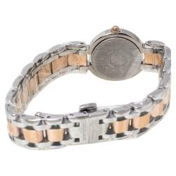 Pre Owned Longines Mother Of Pearl 18K Rose Gold Stainless Steel Diamond PrimaLuna L8.110.5.89.6 Women's Wristwatch 26.50 mm