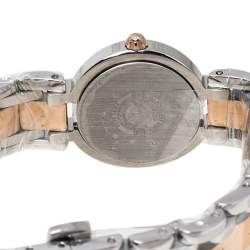 Pre Owned Longines Mother Of Pearl 18K Rose Gold Stainless Steel Diamond PrimaLuna L8.110.5.89.6 Women's Wristwatch 26.50 mm