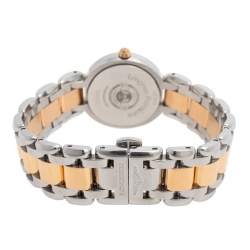 Pre Owned Longines Silver 18K Rose Gold & Stainless Steel Prima Luna L81105786 Women's Wristwatch 26 mm