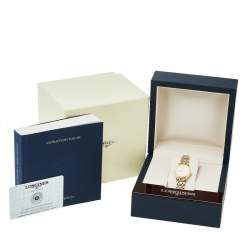 Pre Owned Longines White Two-Tone Stainless Steel Présence L4.321.2.11.7 Women's Wristwatch 25.50 mm